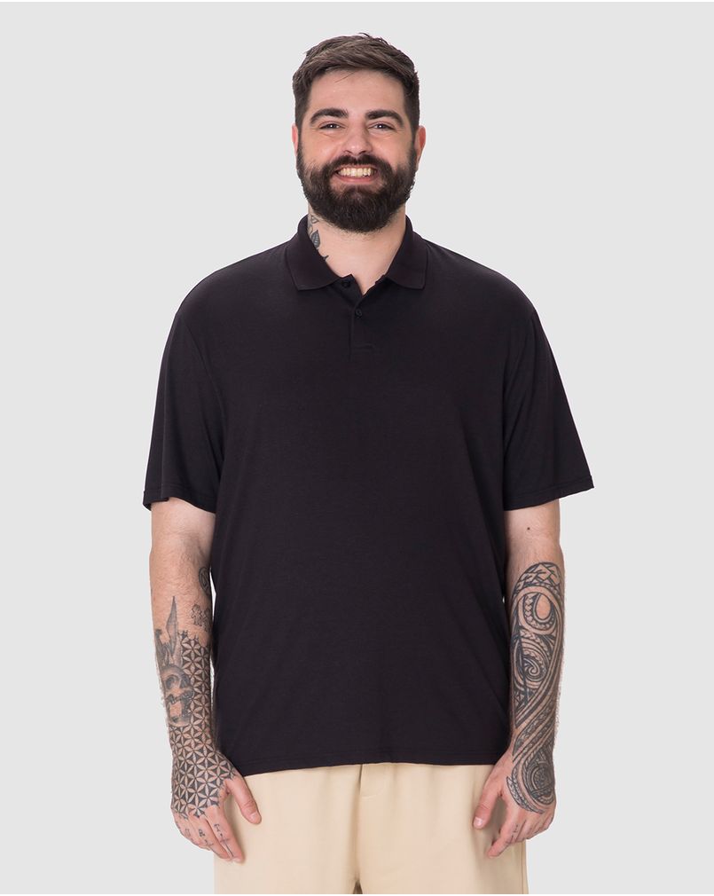 Camisa Polo Movimento Masculina Plus Size Gola Esporte Malha Anti