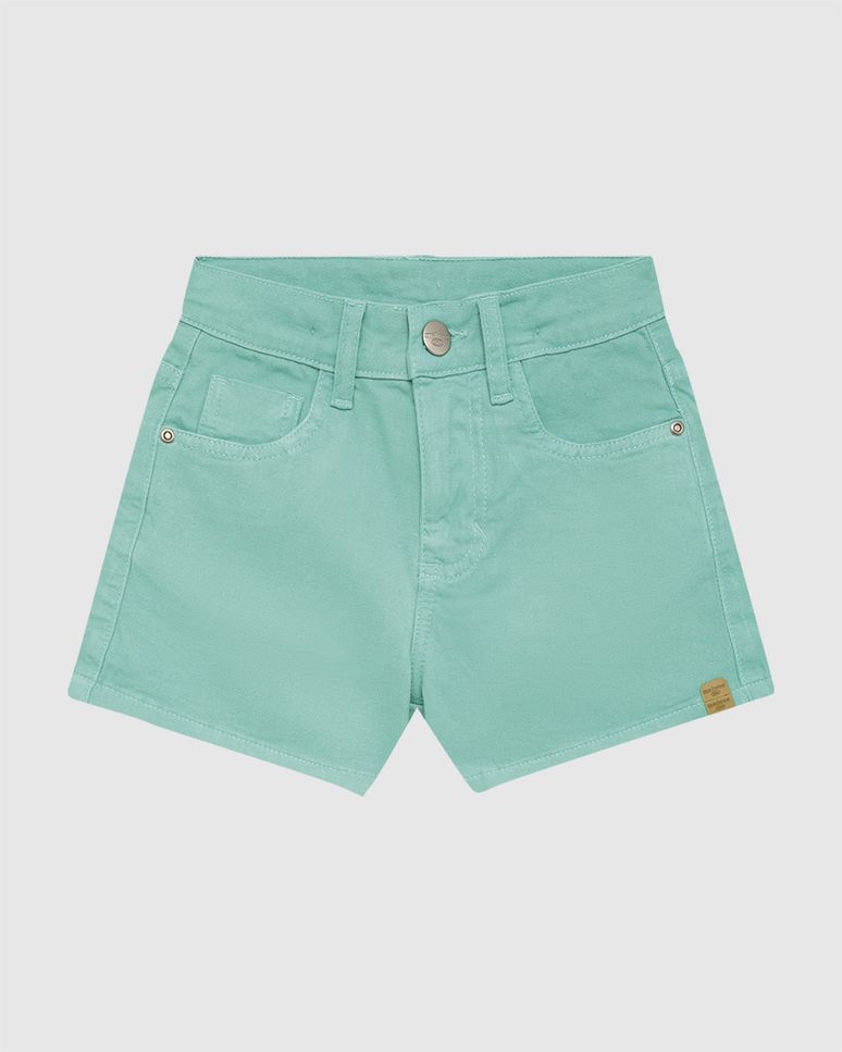 Shorts Infantil Menina Cintura Elástico Ajustável Em Sarja Stretch Malwee Kids