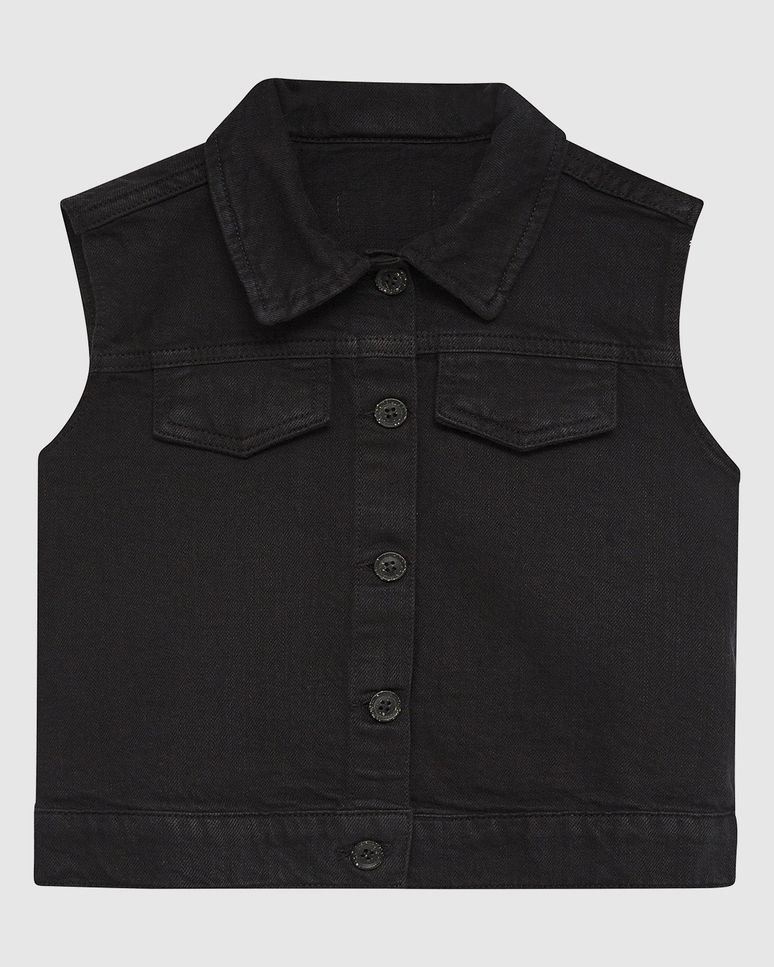 Colete Infantil Menina Lapela E Botões Frontais Em Sarja Stretch Malwee Kids