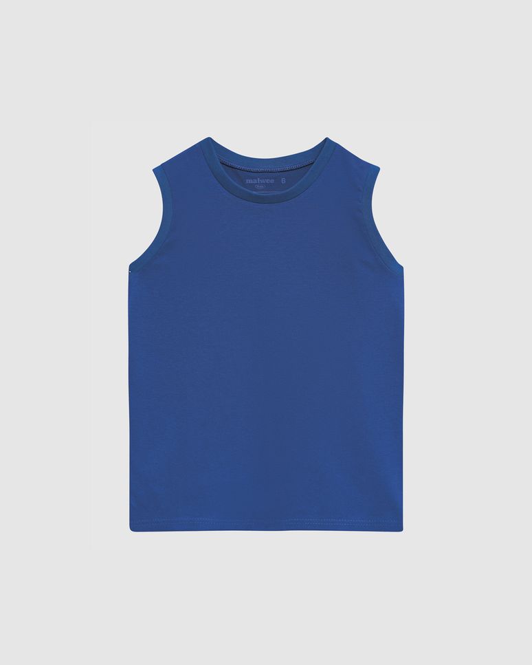 Regata Infantil Menino Decote Redondo Em Algodão Malwee Kids