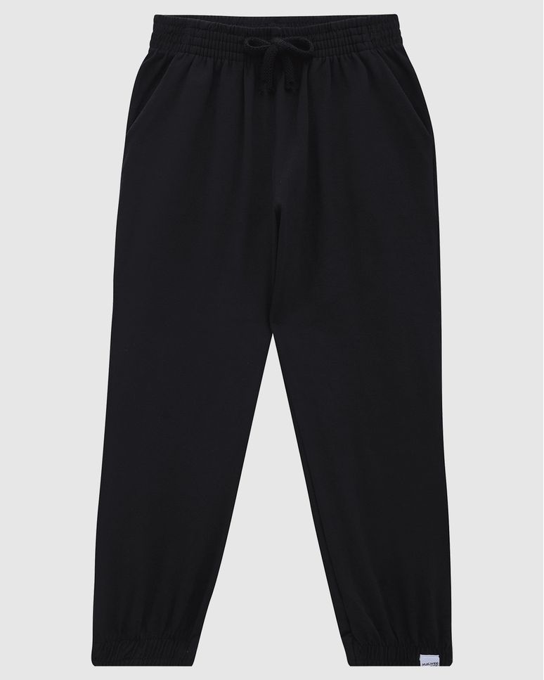 Calça Infantil Unissex Jogger Cadarço Decorativo Em Algodão Malwee Kids