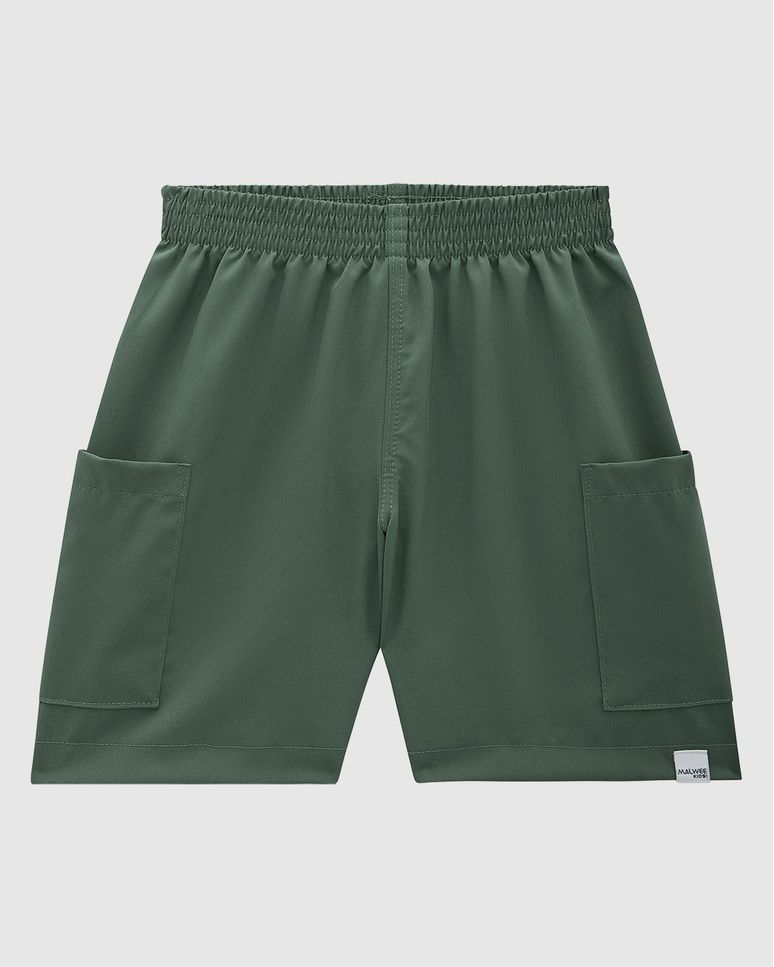 Bermuda Infantil Menino Bolso Funcional Em Microfibra Malwee Kids