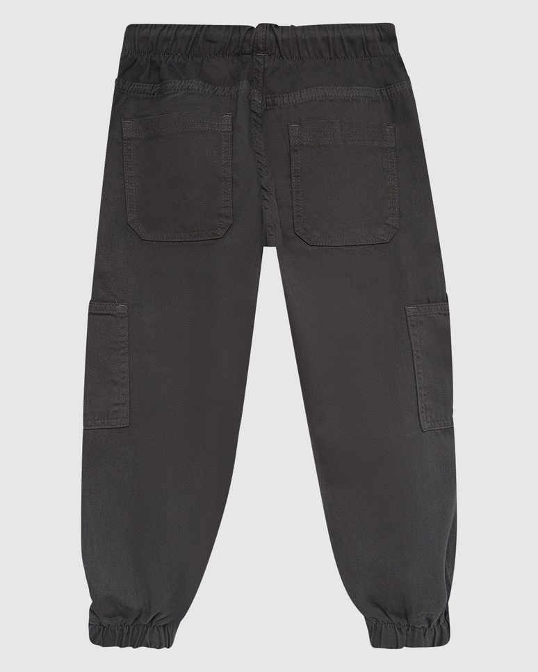 Calça Infantil Menino Jogger Bolso Lateral Em Sarja Stretch Malwee Kids