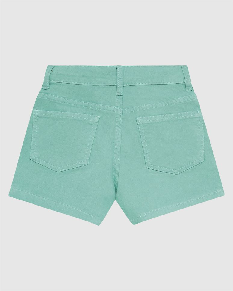 Shorts Infantil Menina Cintura Elástico Ajustável Em Sarja Stretch Malwee Kids