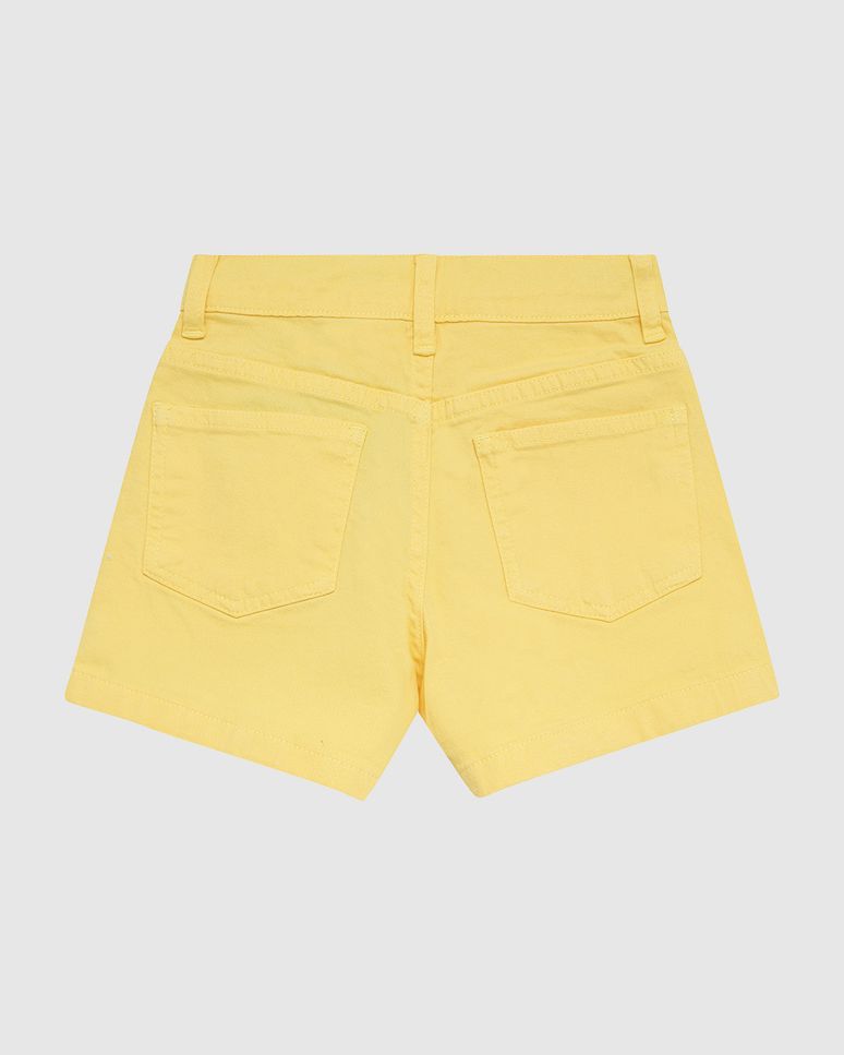 Shorts Infantil Menina Cintura Elástico Ajustável Em Sarja Stretch Malwee Kids