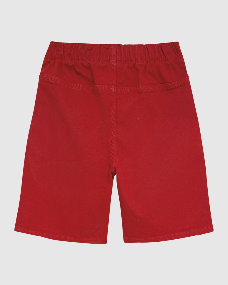 Bermuda Infantil Menino Cadarço Frontal Em Sarja Com Elastano Malwee Kids