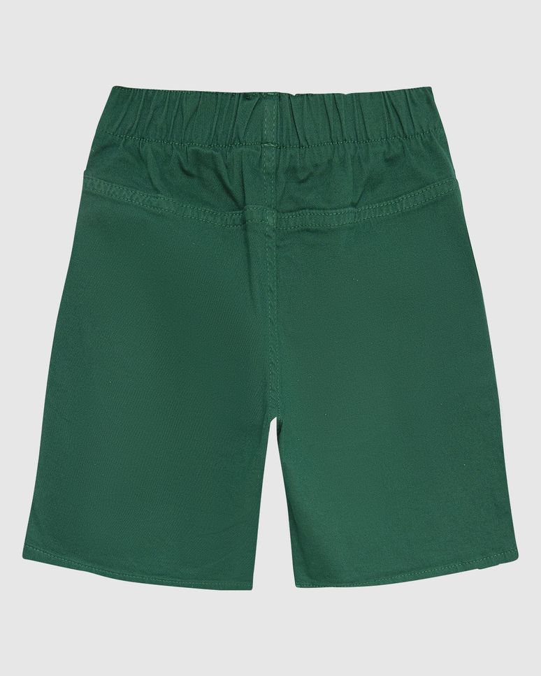 Bermuda Infantil Menino Cadarço Frontal Em Sarja Com Elastano Malwee Kids