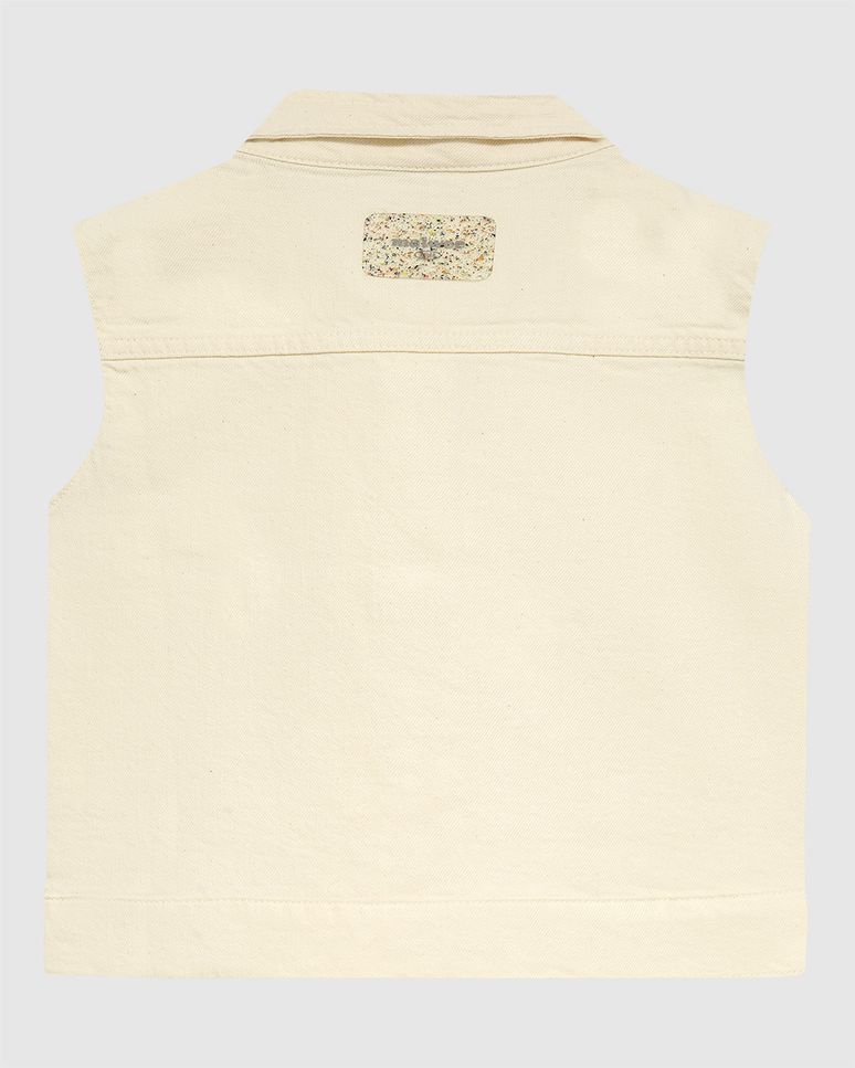 Colete Infantil Menina Lapela E Botões Frontais Em Sarja Stretch Malwee Kids