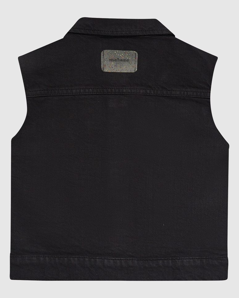 Colete Infantil Menina Lapela E Botões Frontais Em Sarja Stretch Malwee Kids