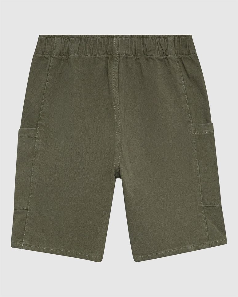 Bermuda Infantil Menino Cargo Cadarço Decorativo Em Sarja Stretch Malwee Kids