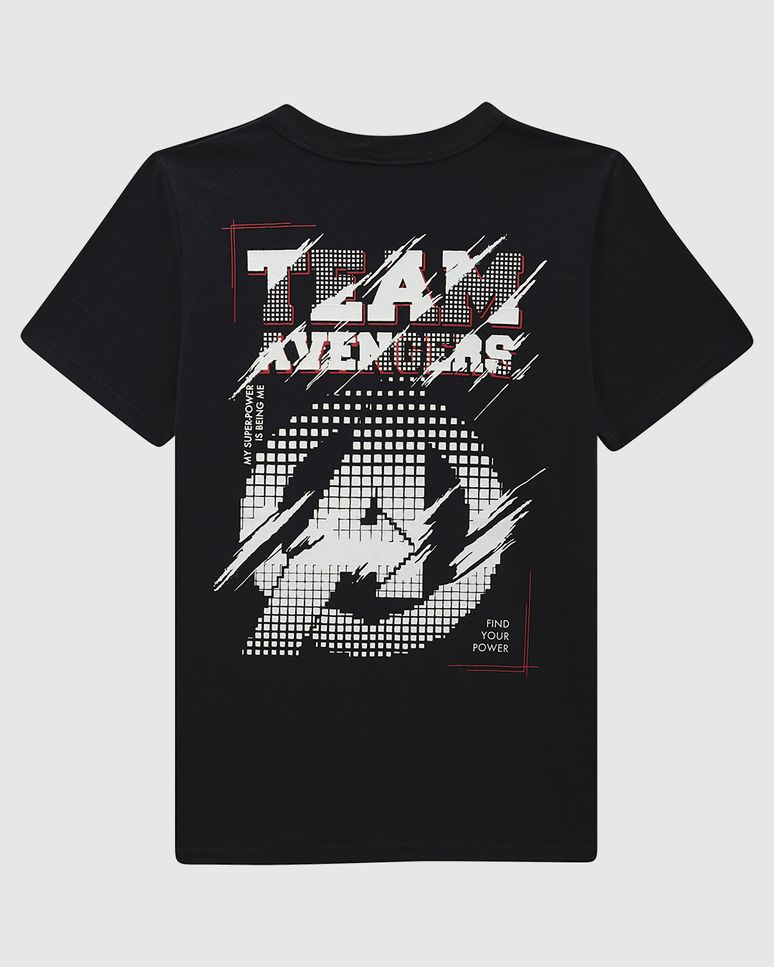 Camiseta Infantil Menino Avengers Estampa Frente E Costas Malwee Kids