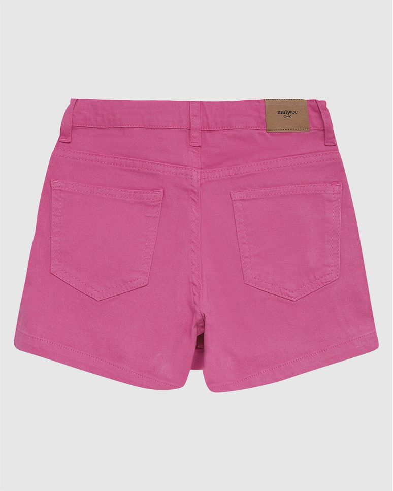 Shorts Saia Infantil Menina Cintura Ajustável Em Sarja Stretch Malwee Kids