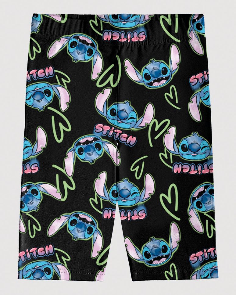 Bermuda Infantil Menina Estampa Stitch Disney Em Algodão Malwee Kids