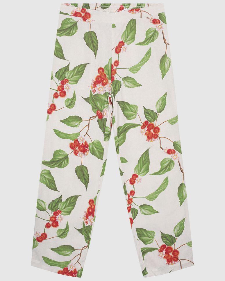 Calça Reta Feminina Plus Size Em Viscolinho