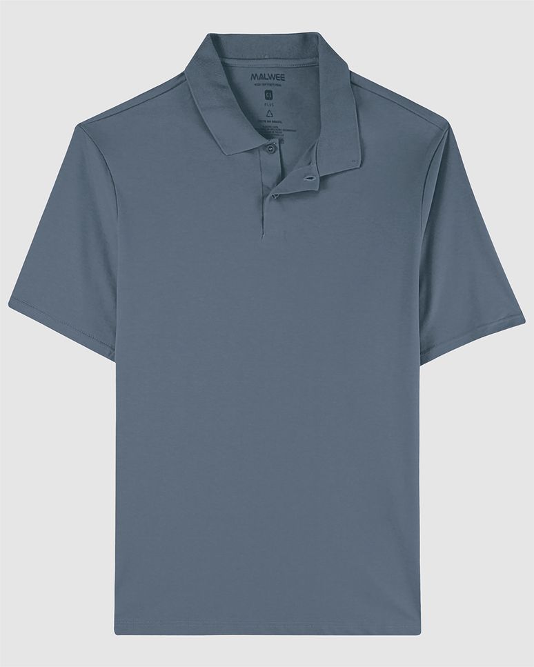 Camisa Polo Básica Masculina Plus Size Em Algodão