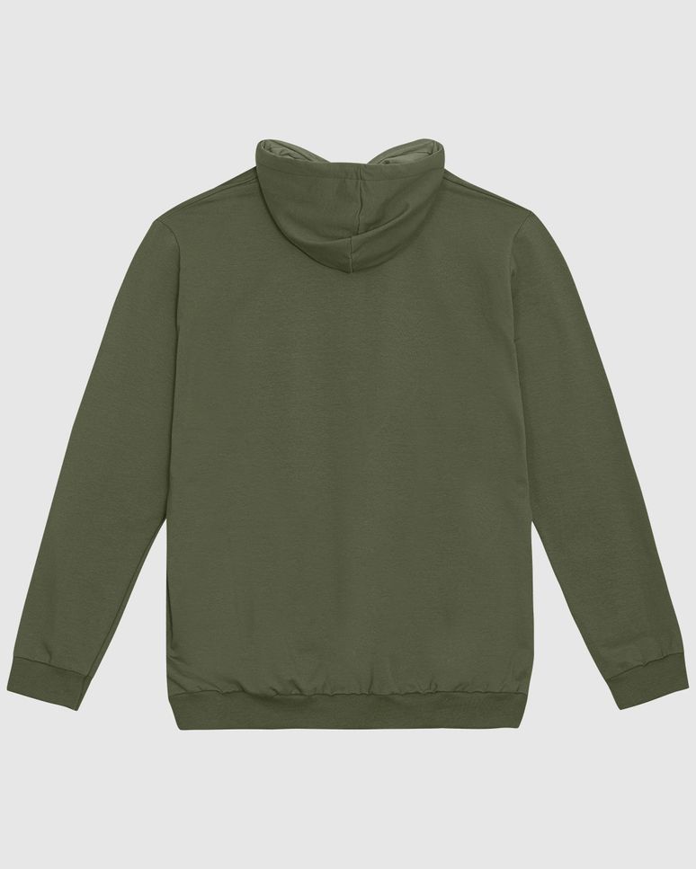 Blusão Masculino Plus Size Capuz E Estampa Frontal Em Moletom Flanelado