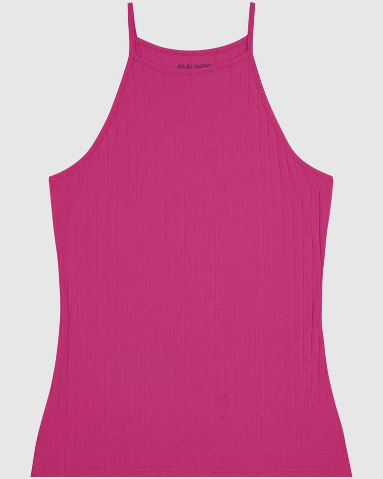 Regata Básica Feminina Nadador Em Canelado de Viscose