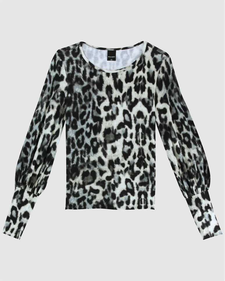 Blusa Feminina Manga Bufante Em Viscose Stretch