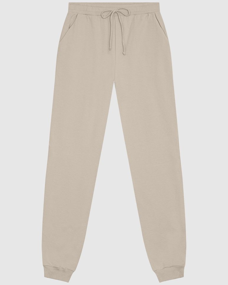 Calça Básica Feminina Jogger Em Moletom Stretch