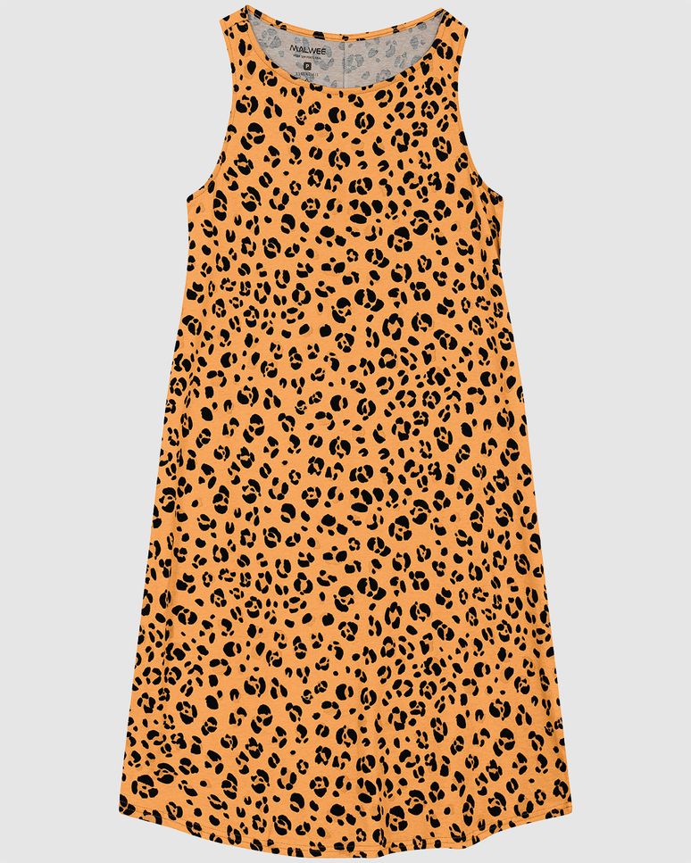 Vestido Feminino Regata Estampado Em Algodão