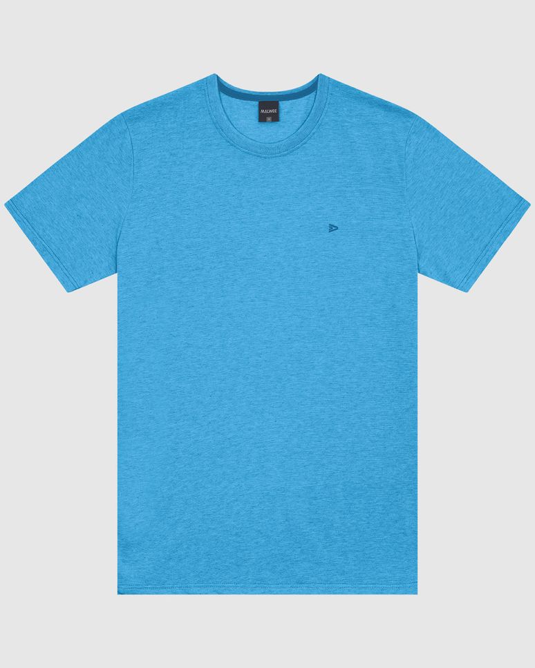 Camiseta Básica Masculina Manga Curta Em Malha Fio A Fio
