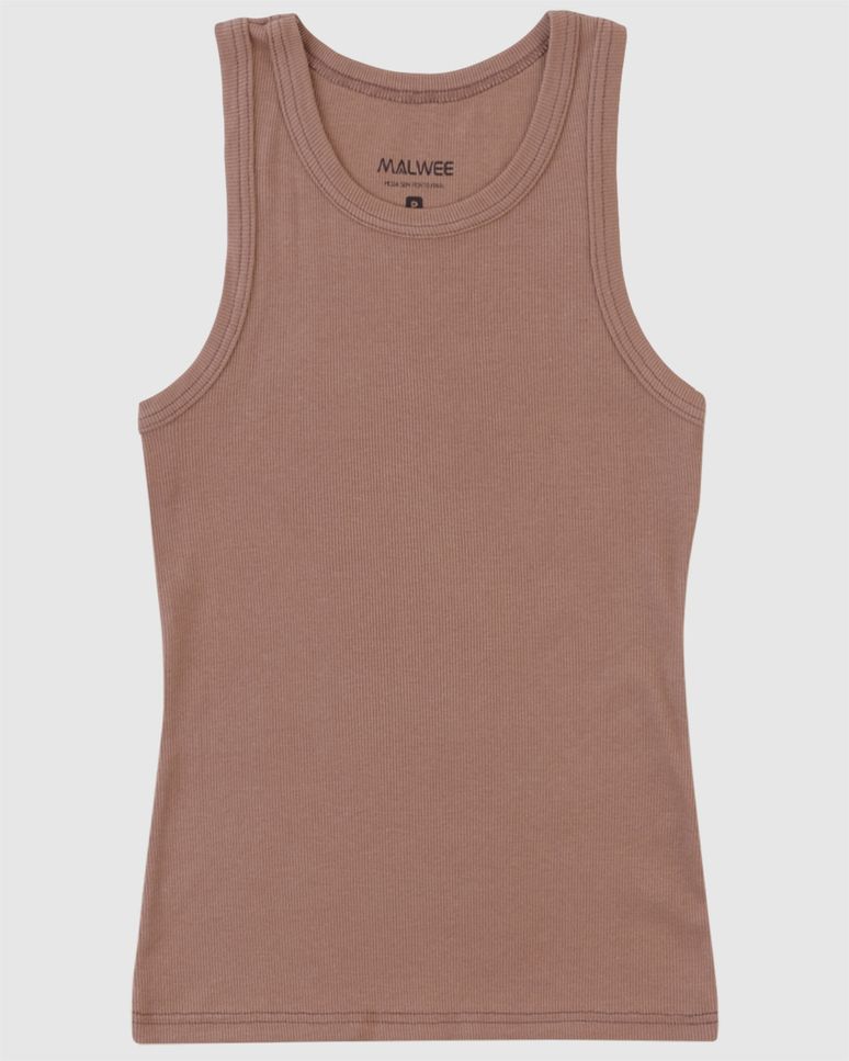 Regata Básica Feminina Decote U Em Ribana