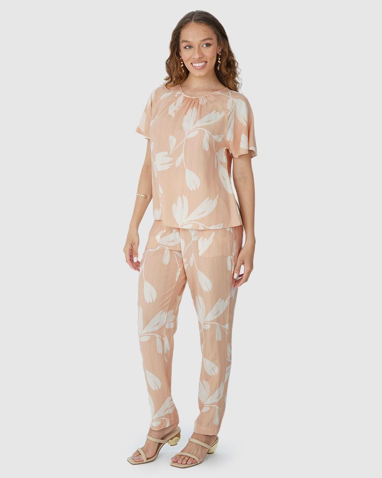 Blusa Feminina Manga Ampla Em Viscose Lurex