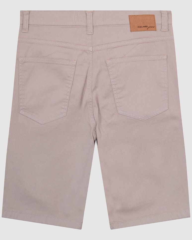 Bermuda Masculina Slim Em Sarja Com Elastano