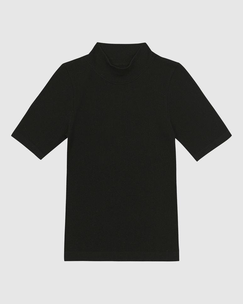 Blusa Básica Feminina Gola Alta Em Seamless Poliamida - ENFIM