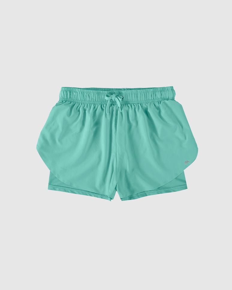 Shorts Duplo Feminino Cadarço Frontal Em Tafetá  - ENFIM