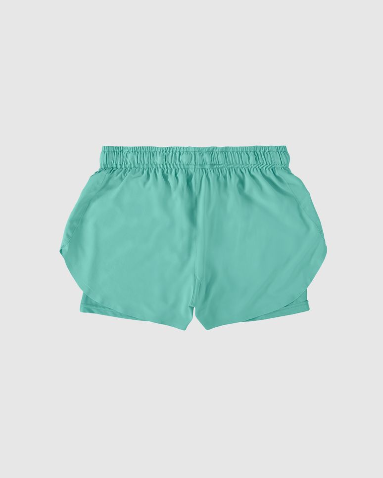 Shorts Duplo Feminino Cadarço Frontal Em Tafetá  - ENFIM