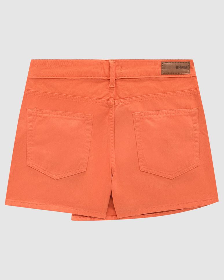 Shorts Saia Feminino Botões Frontais Em Sarja - ENFIM