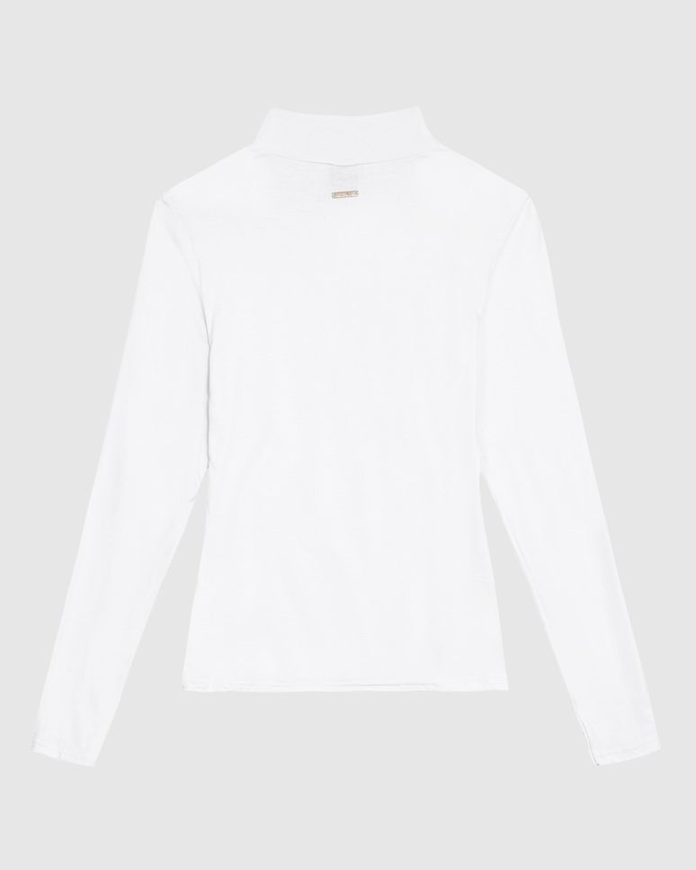 Blusa Básica Feminina Gola Alta Em Malha Viscose Stretch - ENFIM