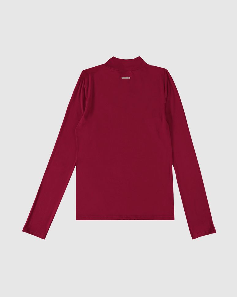 Blusa Básica Feminina Gola Alta Em Malha Viscose Stretch - ENFIM