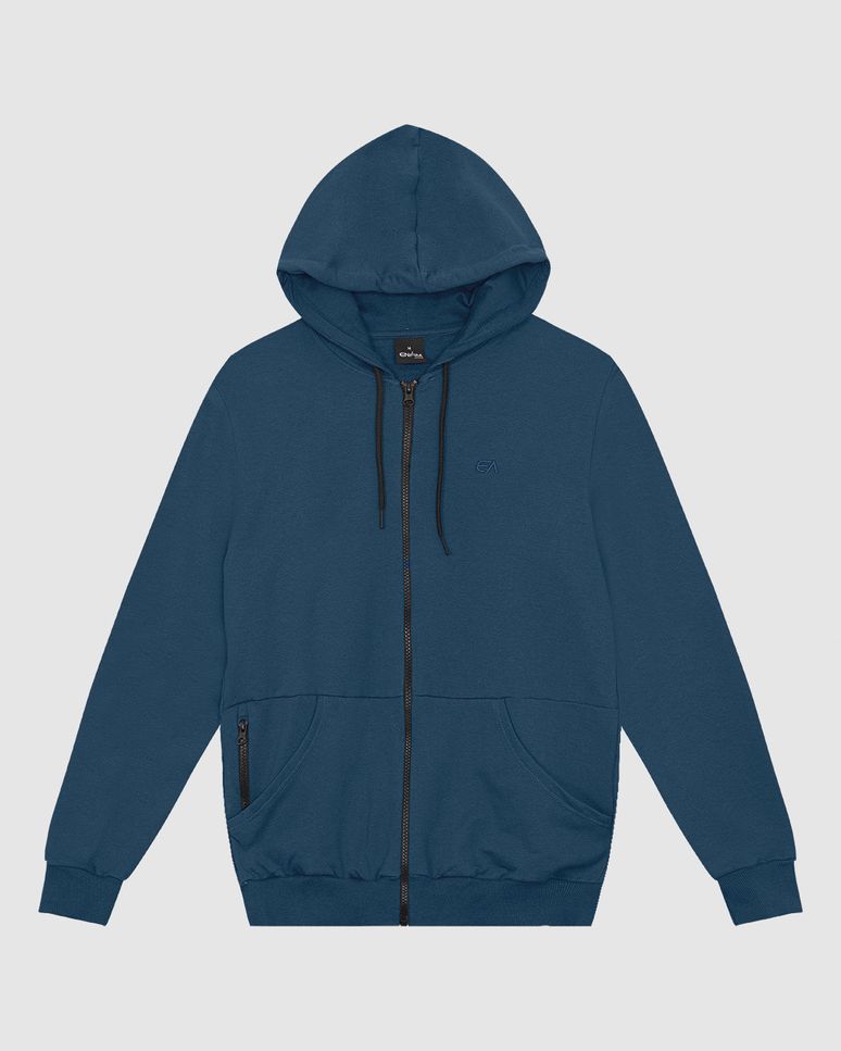 Jaqueta Masculina Bolso Fecho Zíper Em Moletom Stretch Flanelado - ENFIM