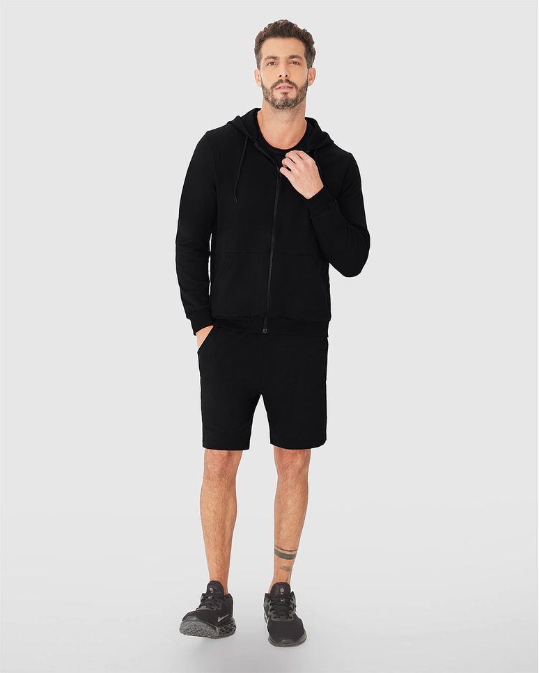 Jaqueta Masculina Bolso Fecho Zíper Em Moletom Stretch Flanelado - ENFIM