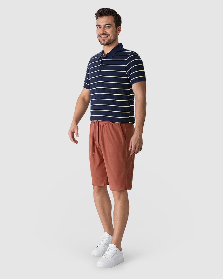 Bermuda Masculina Bolso Faca E Costas Em Moletinho Texturizado