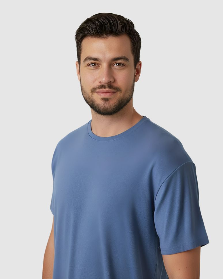 Pijama Curto Masculino Camiseta E Shorts Em Malha Modal Anti Odor