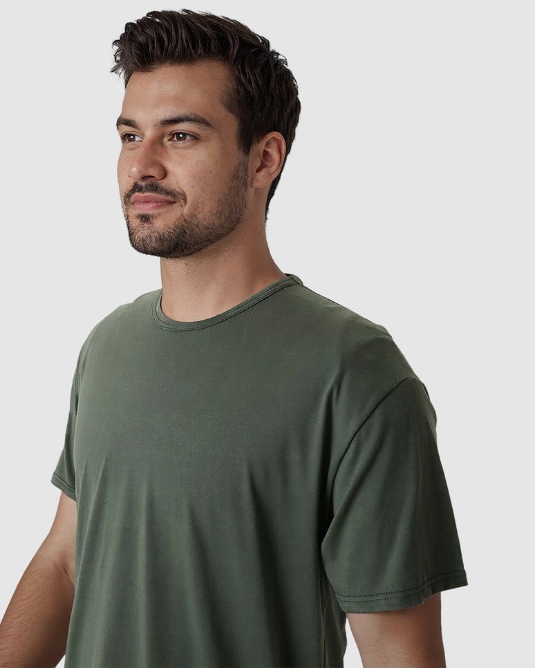 Pijama Curto Masculino Camiseta E Shorts Cós Elástico Em Algodão