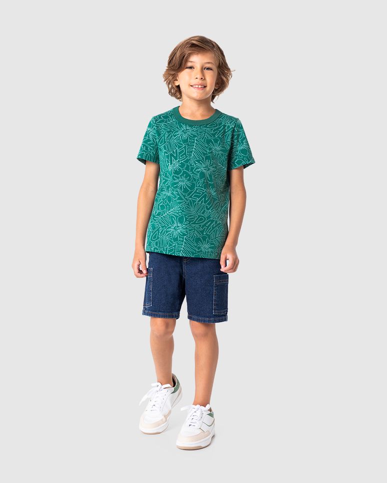 Camiseta Infantil Menino Estampada Em Algodão Malwee Kids