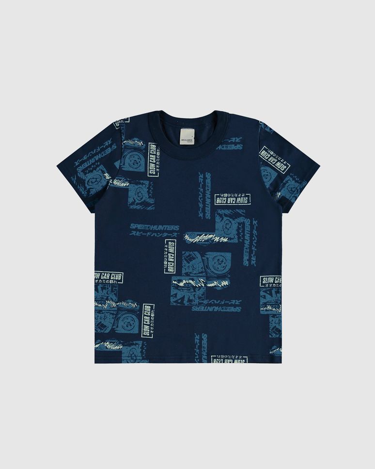 Camiseta Infantil Menino Estampada Em Algodão Malwee Kids