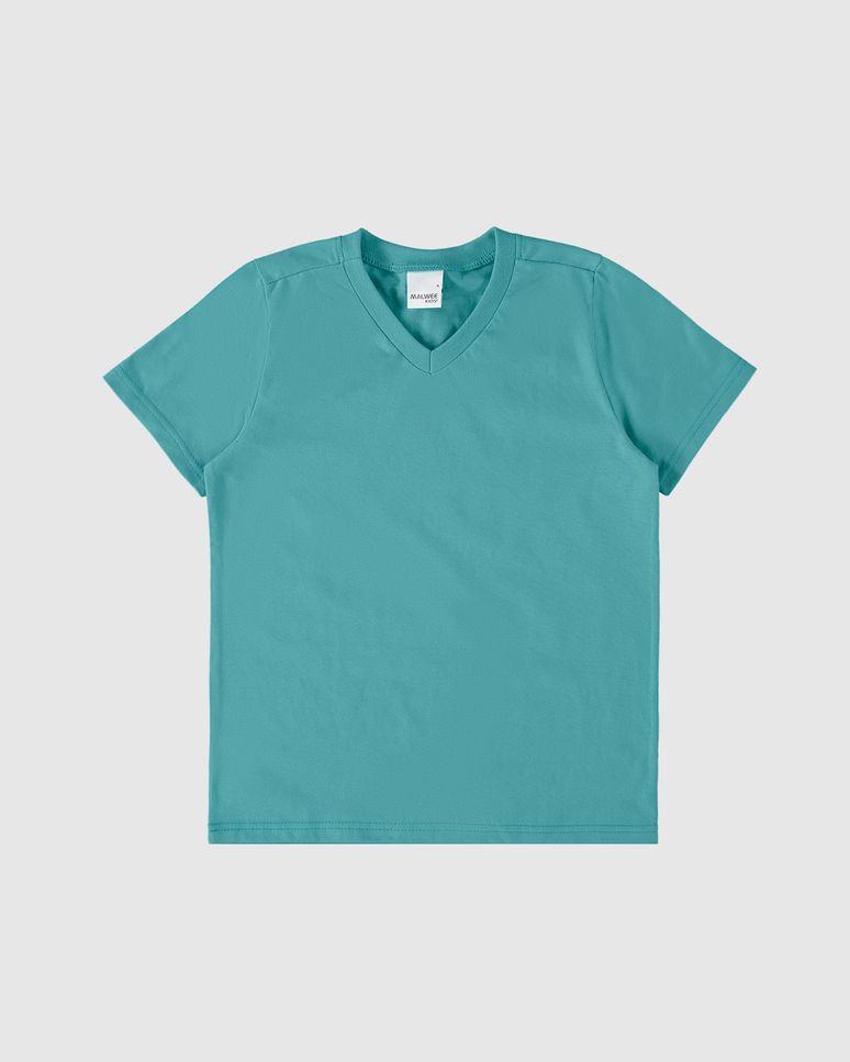 Camiseta Infantil Menino Decote V Em Algodão Malwee Kids