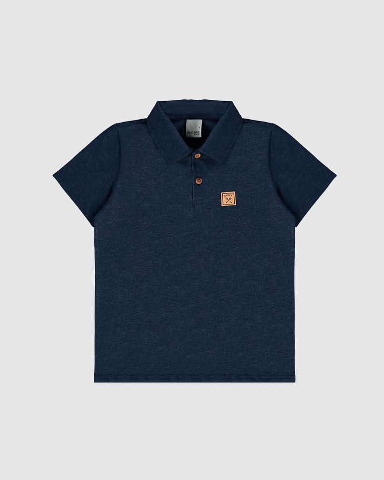 Camisa Polo Infantil Menino Etiqueta Peitoral Brave Malwee Kids