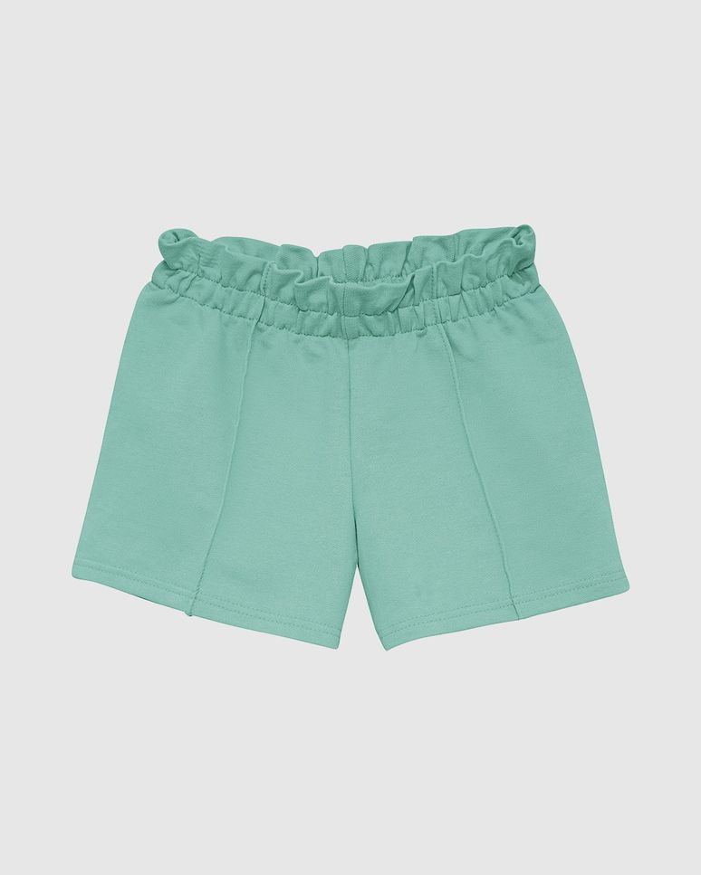 Shorts Infantil Menina Clochard Recorte Frontal Em Moletinho Malwee Kids