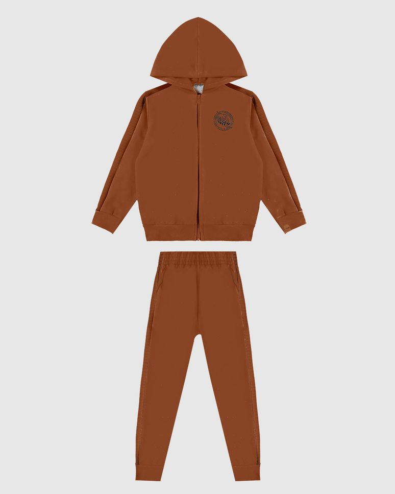Conjunto Infantil Menino Jaqueta E Calça Jogger Em Moletom Malwee Kids