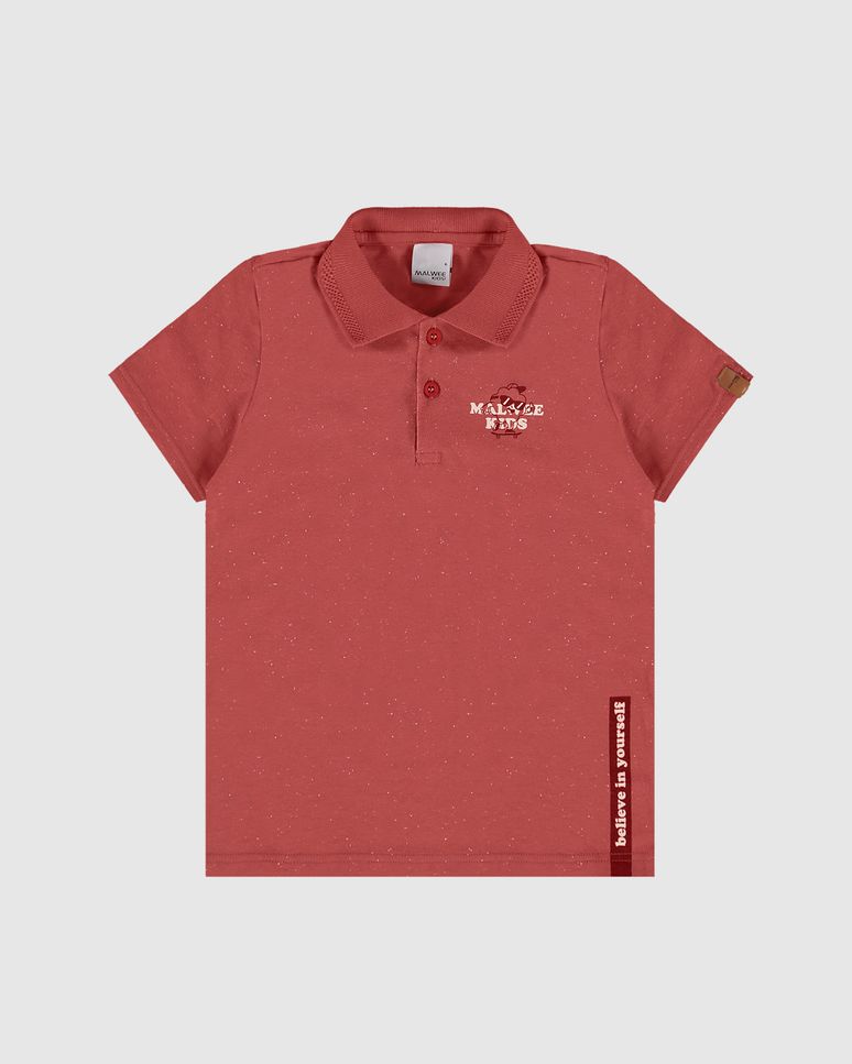 Camisa Polo Infantil Menino Com Estampa Em Malha Botonê Malwee Kids