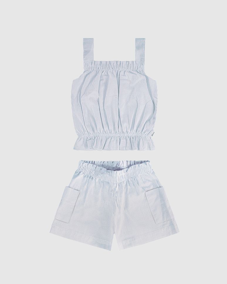 Conjunto Infantil Menina Blusa Cropped + Shorts Clochard Malwee Kids