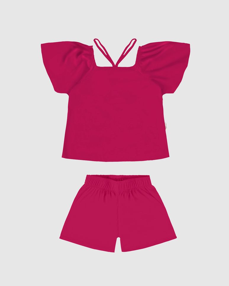 Conjunto Infantil Menina Em Viscose Malwee Kids