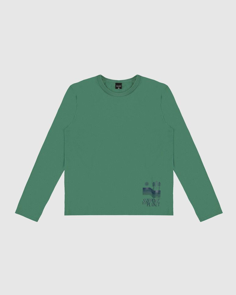 Camiseta Menino Manga Longa Em Malha Botonê Malwee Kids