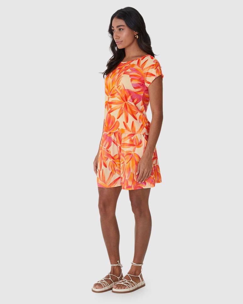 Blusa Feminina Manga Curta Estampa Digital Em Viscose Stretch